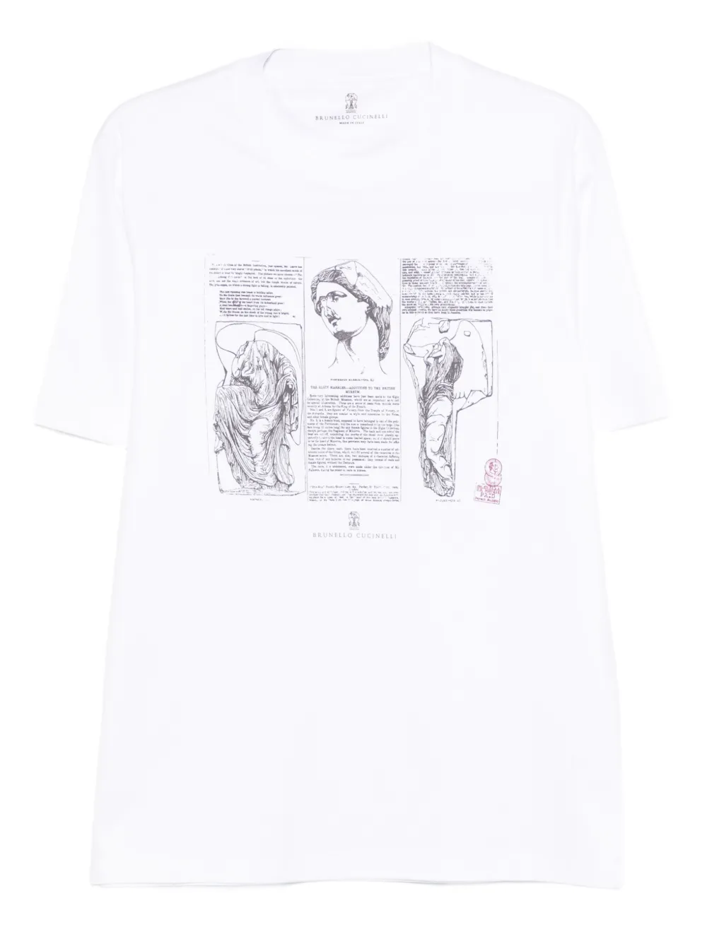 Brunello Cucinelli camiseta con estampado gráfico | blanco | Image 1