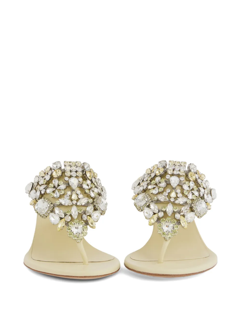  Rabanne Crystal-embellished Sandals - Neutrals 