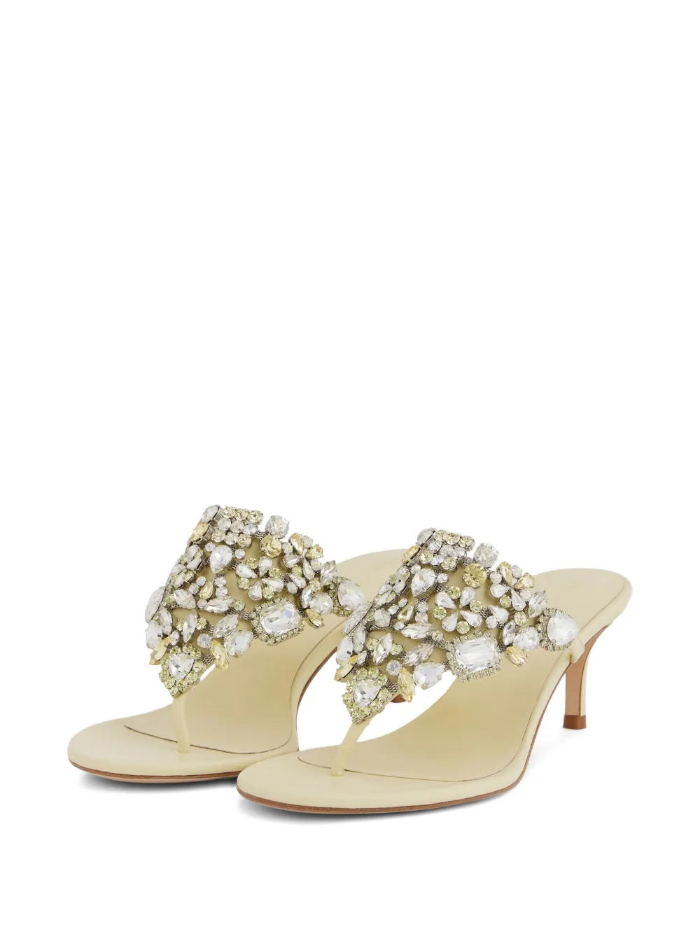  Rabanne Crystal-embellished Sandals - Neutrals 
