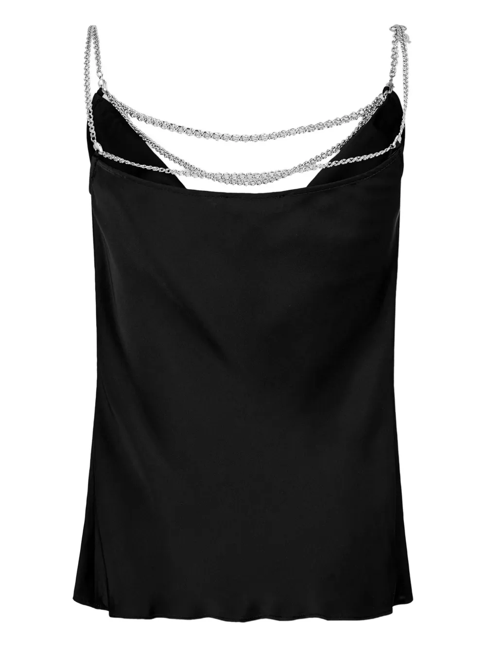 chain strap satin top