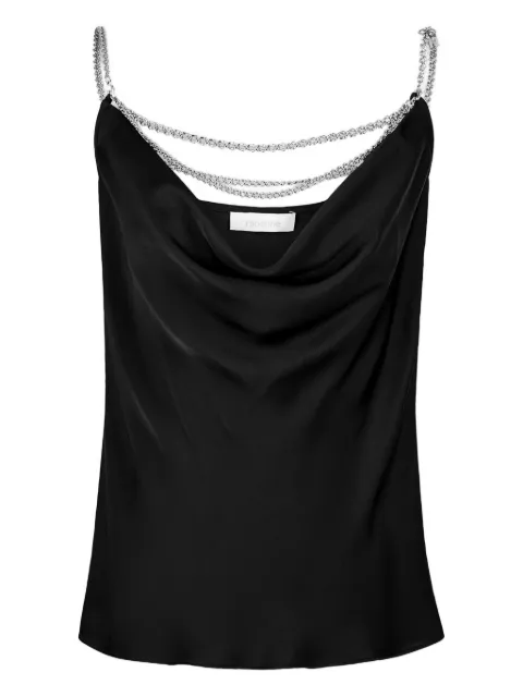 Rabanne chain strap satin top