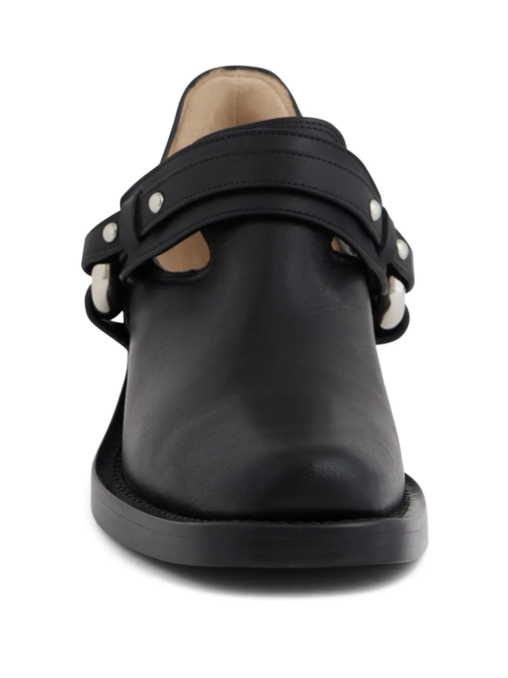 Rabanne XL Link biker enkellaarzen Zwart