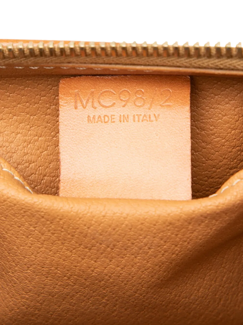 CELINE Pre-owned 1998 Macadam Coated Canvas Pouch In Brown