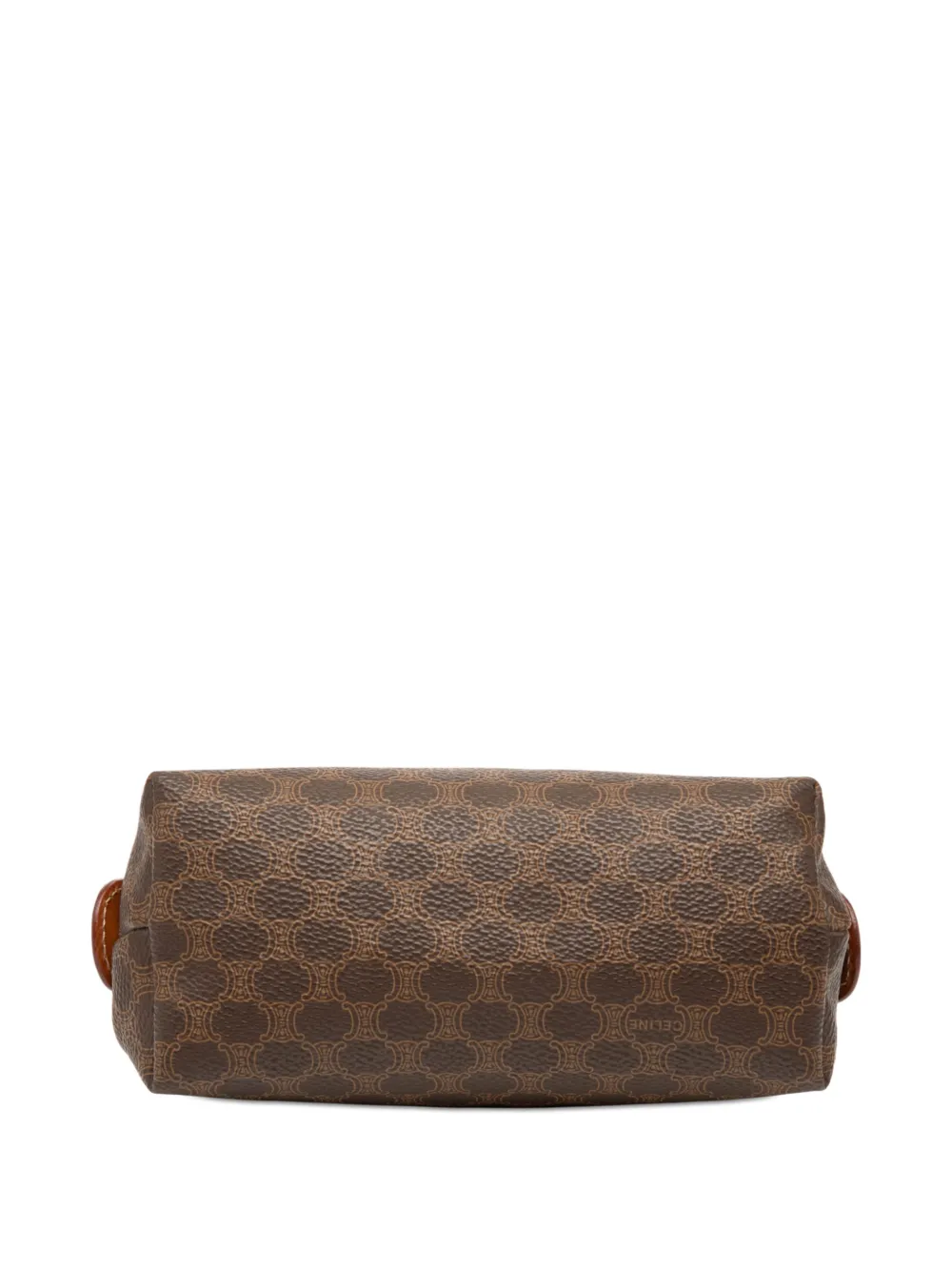 CELINE Pre-owned 1998 Macadam Coated Canvas Pouch In Brown