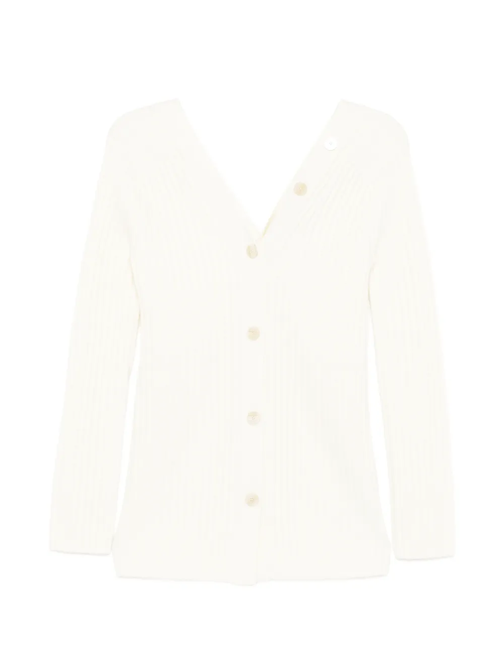 Theory button-back v-neck cardigan - Nude