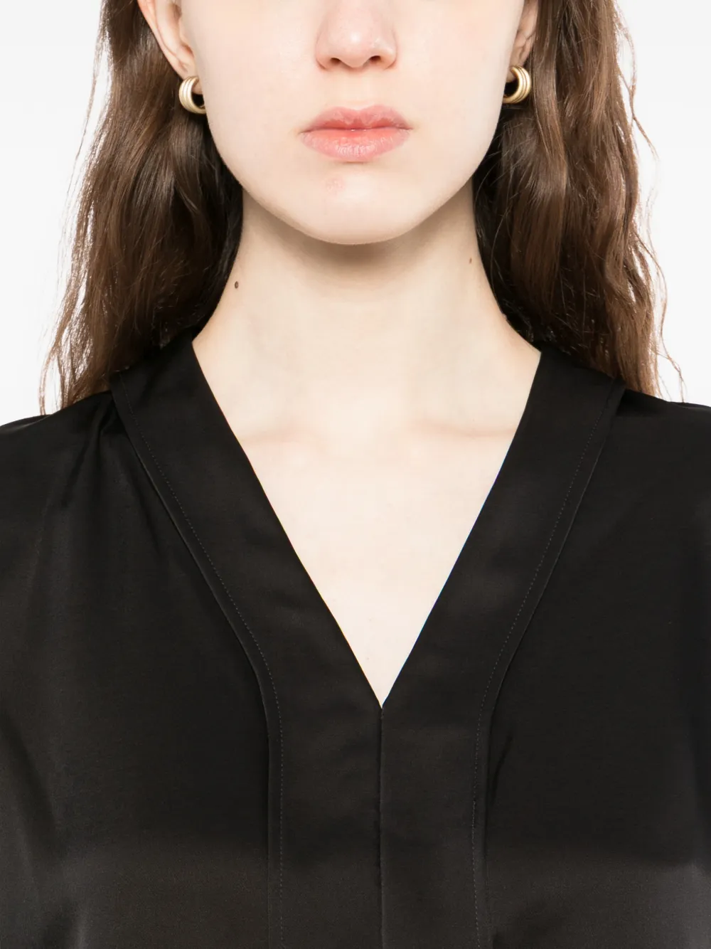 Theory Satijnen blouse Zwart