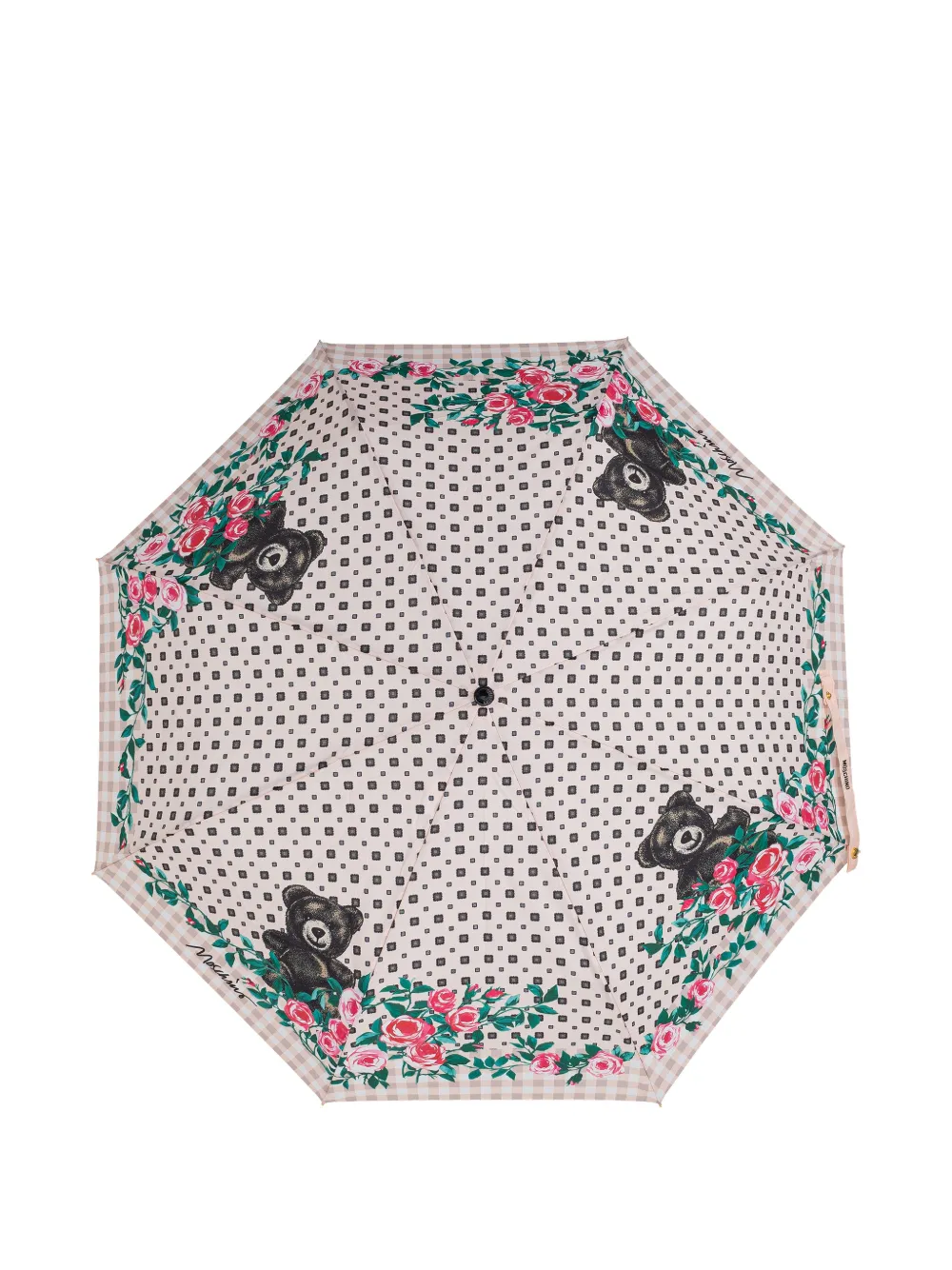 Moschino Floral Bear-print Umbrella In Neutral