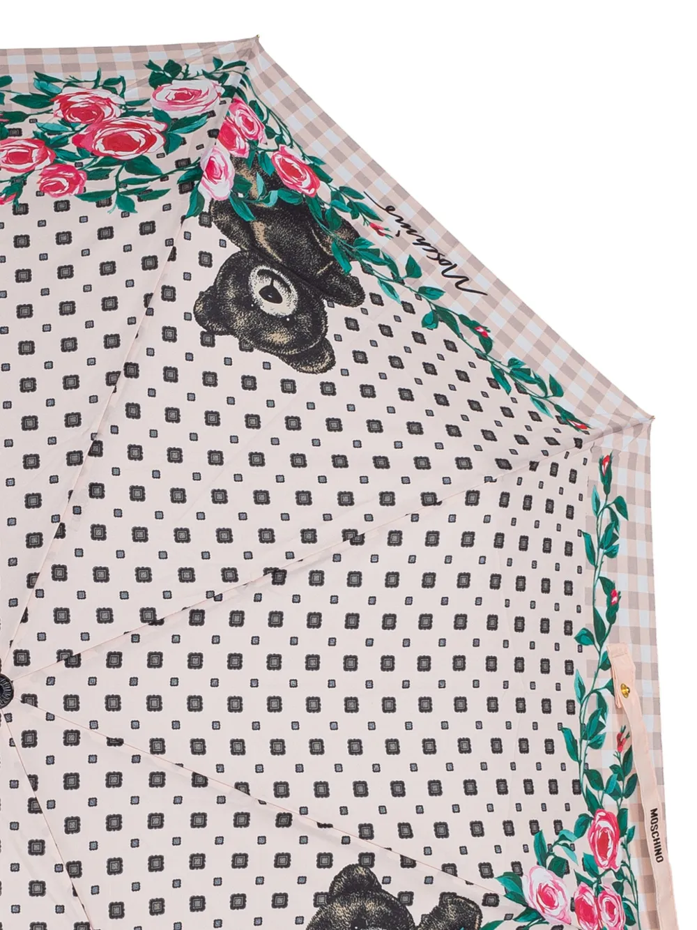 Moschino Paraplu met beerprint Beige