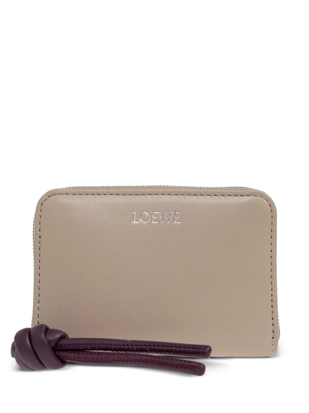 LOEWE knot-detail zip-fastening wallet - Toni neutri