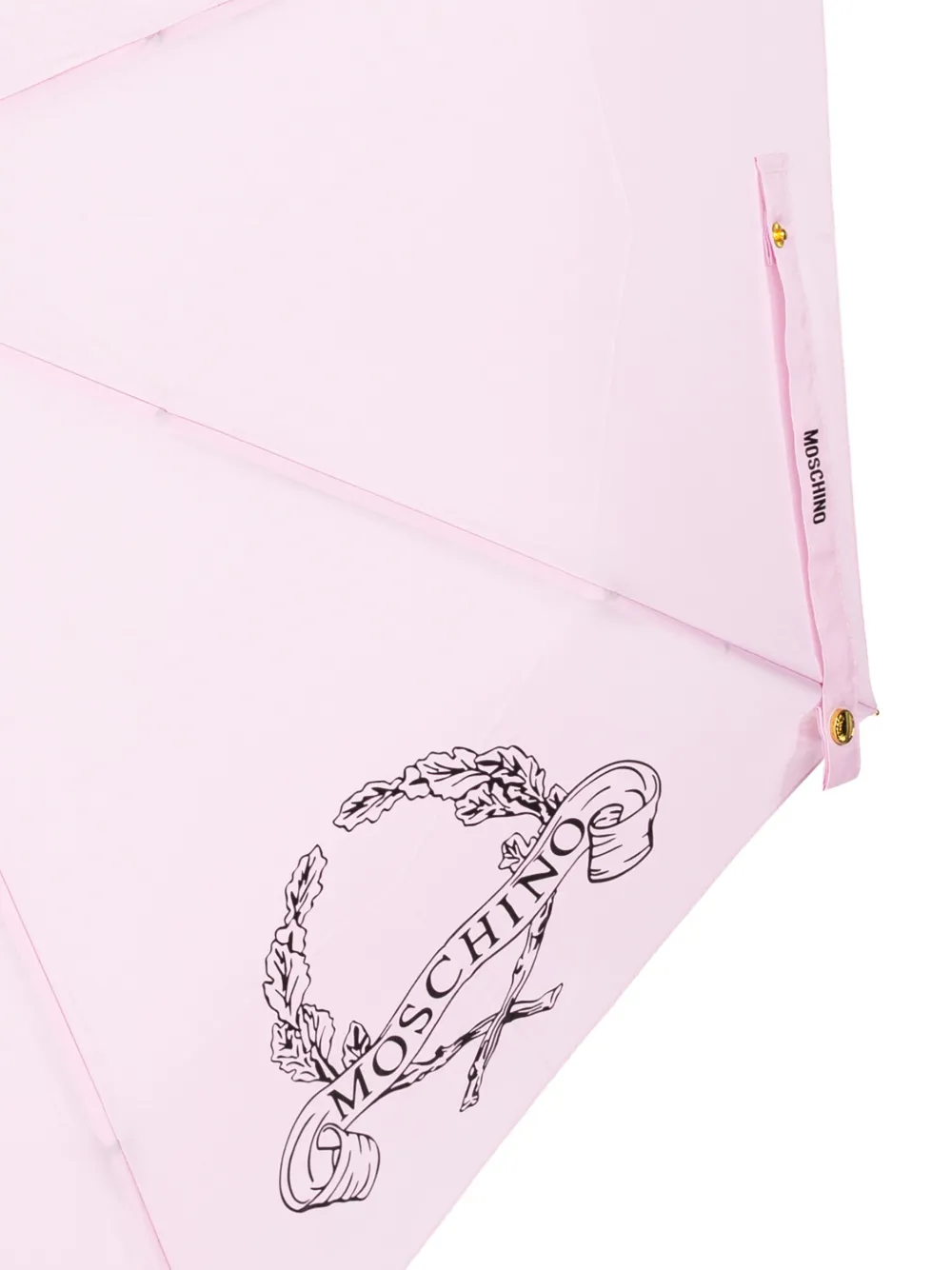Moschino Paraplu met logopatroon Roze