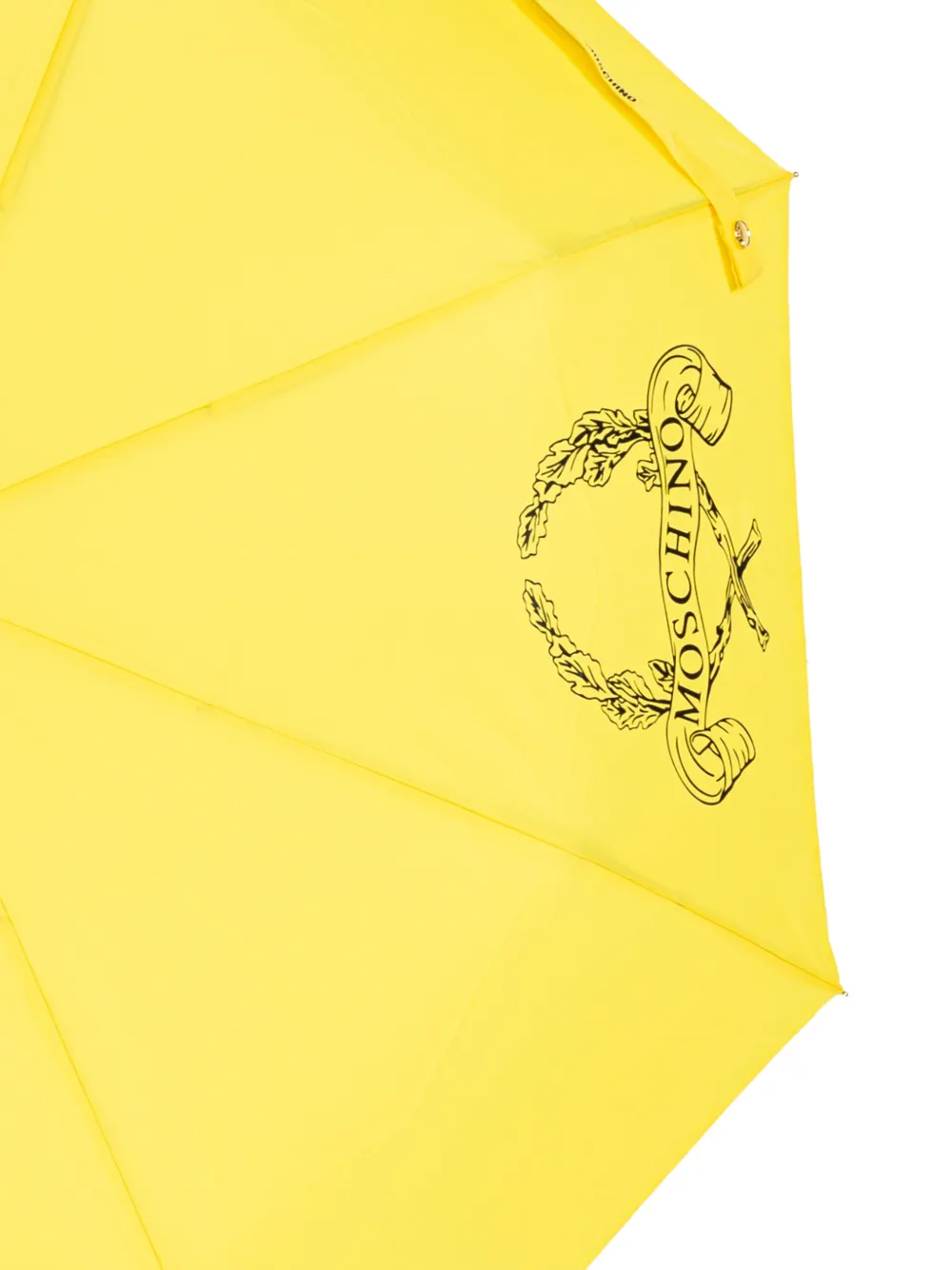 Moschino Paraplu met logopatroon Geel