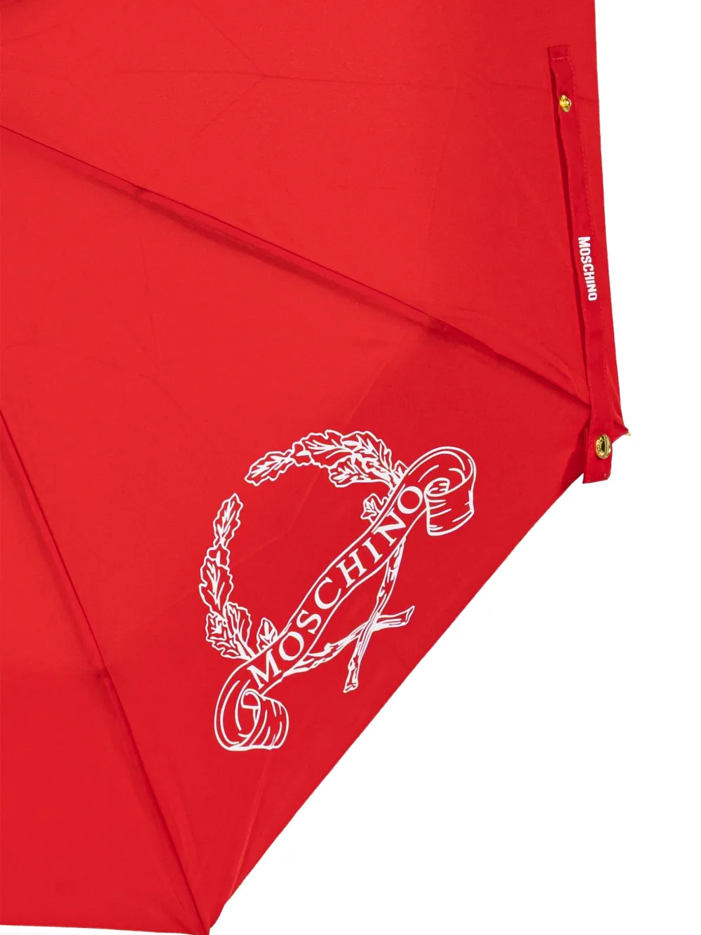 Moschino Paraplu met logopatroon Rood