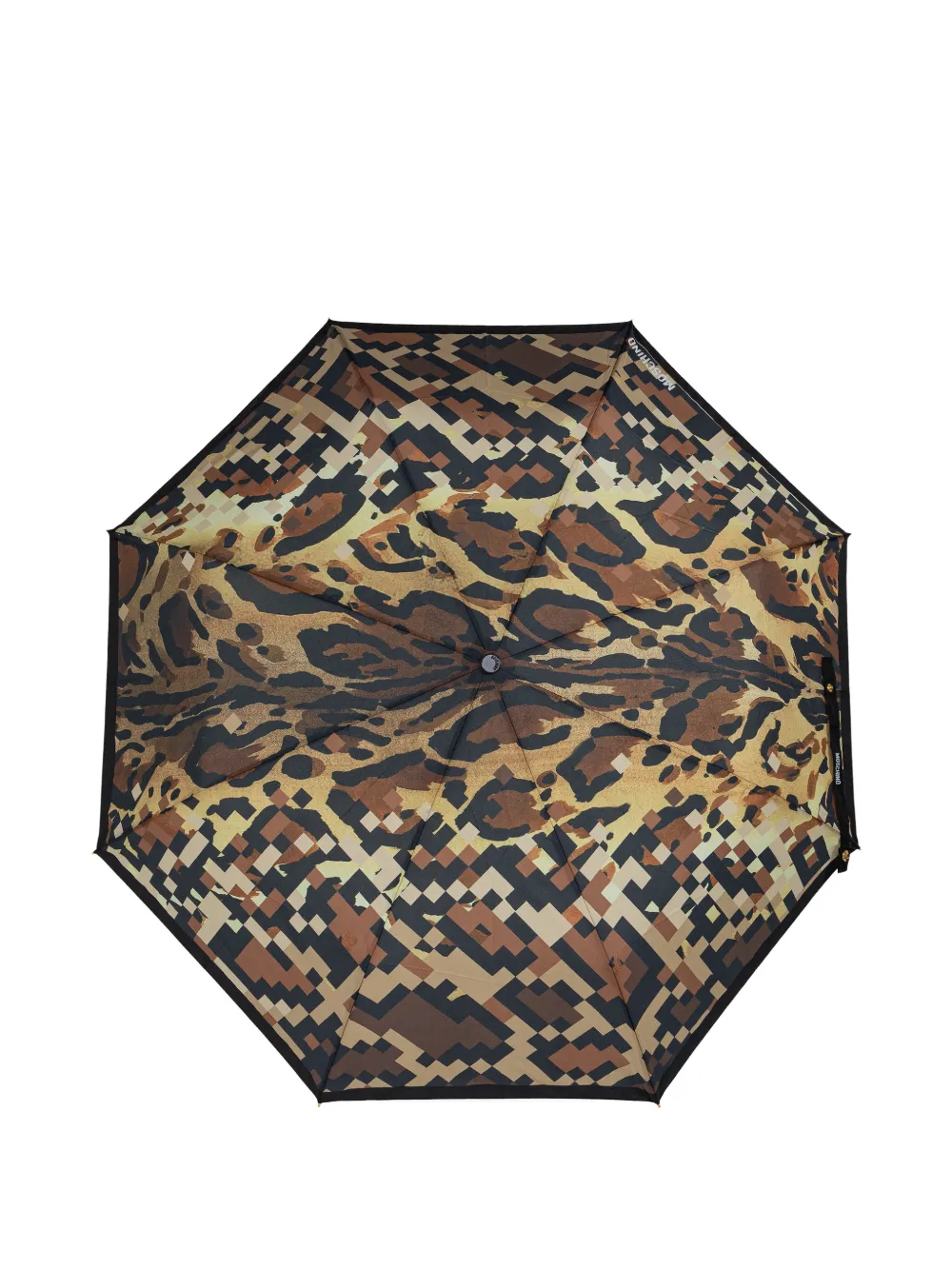 Moschino pixel-print umbrella | Brown | Image 1