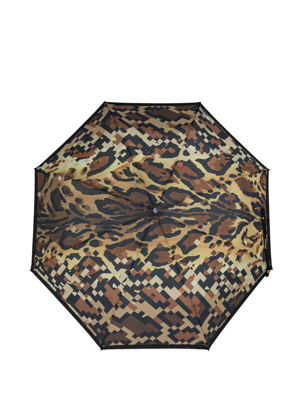 Moschino pixel-print umbrella | Brown | Image 1