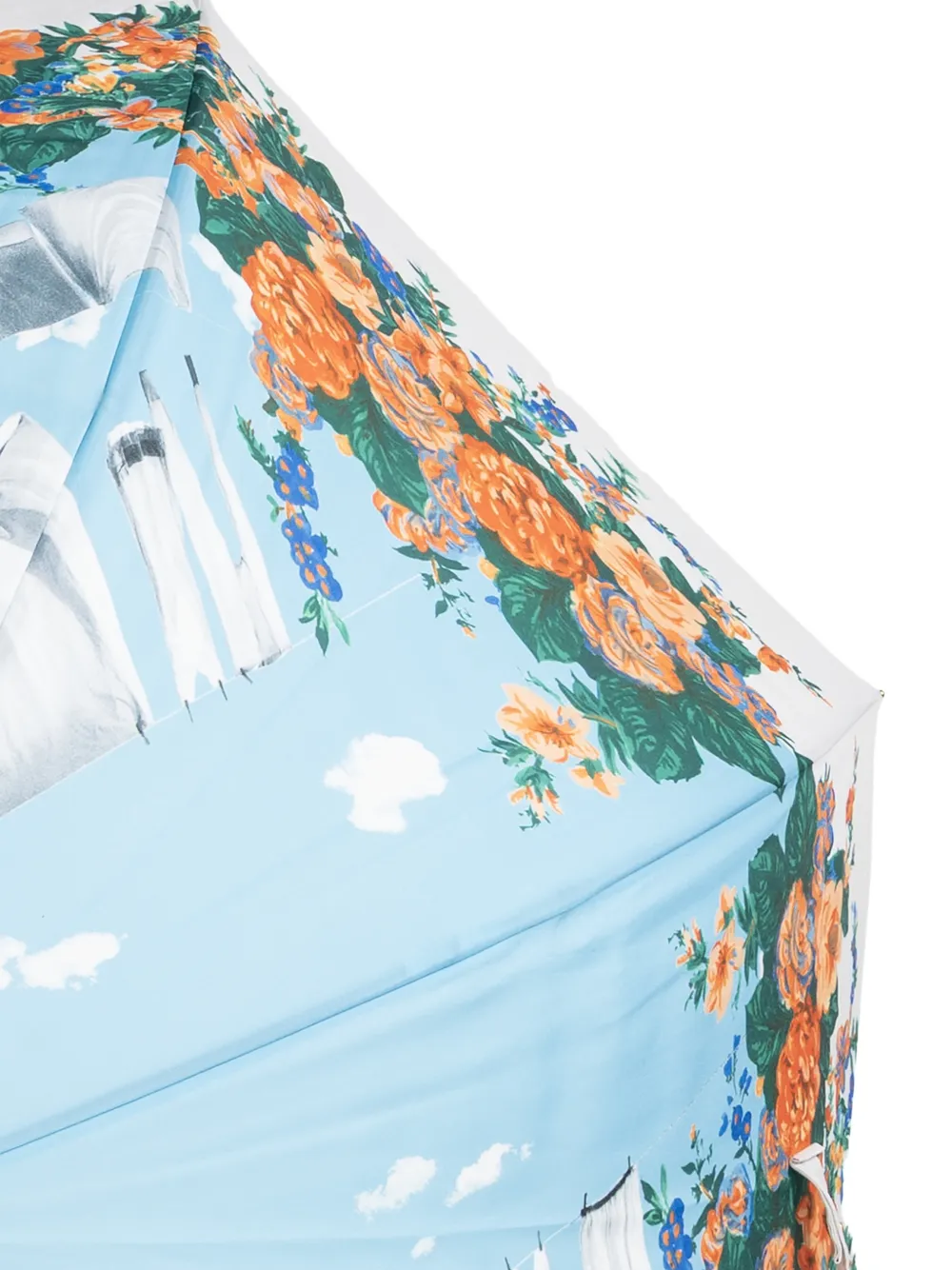 Moschino Paraplu met bloemenprint Blauw