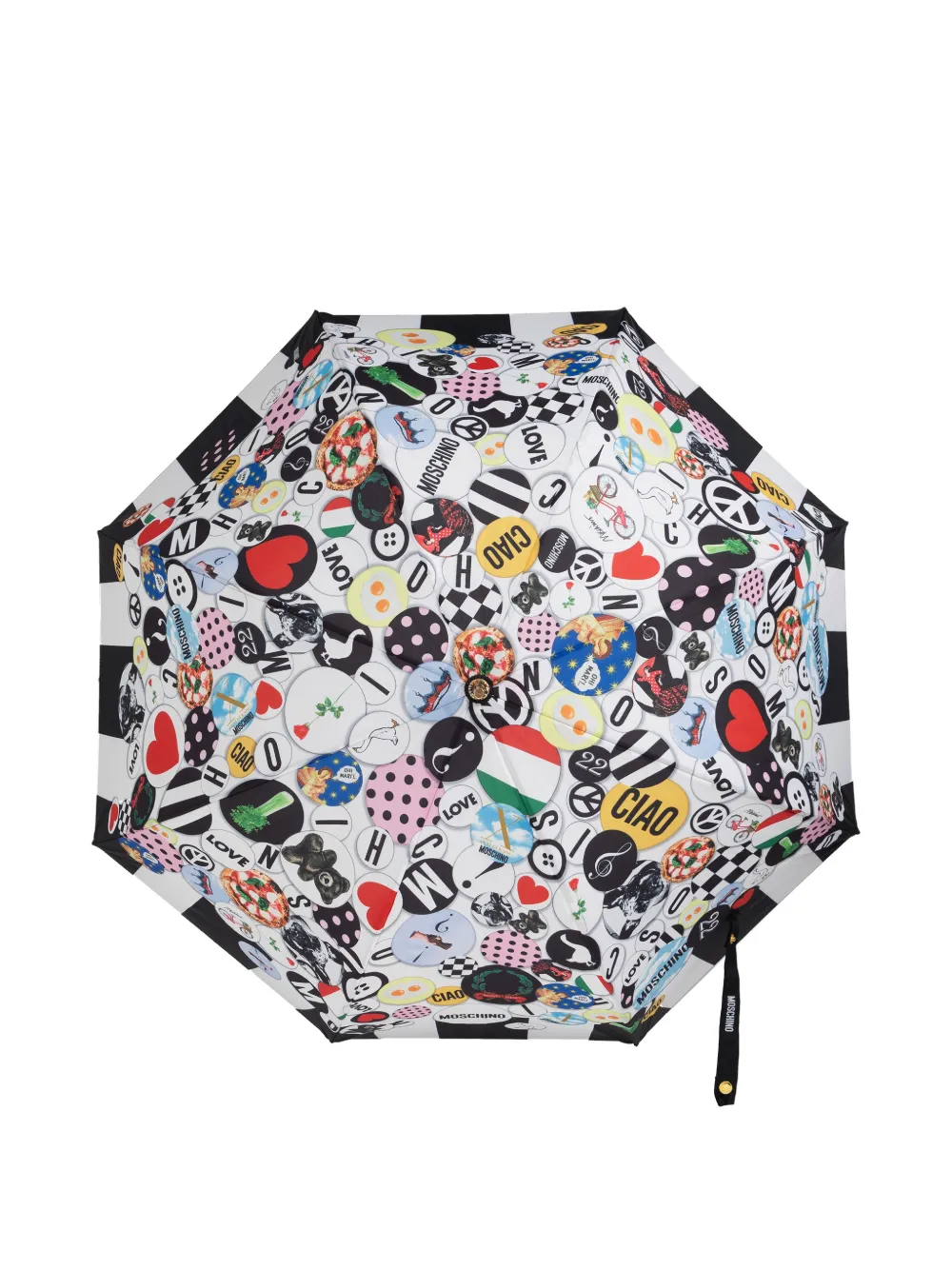Moschino striped patterned umbrella | White | Image 1