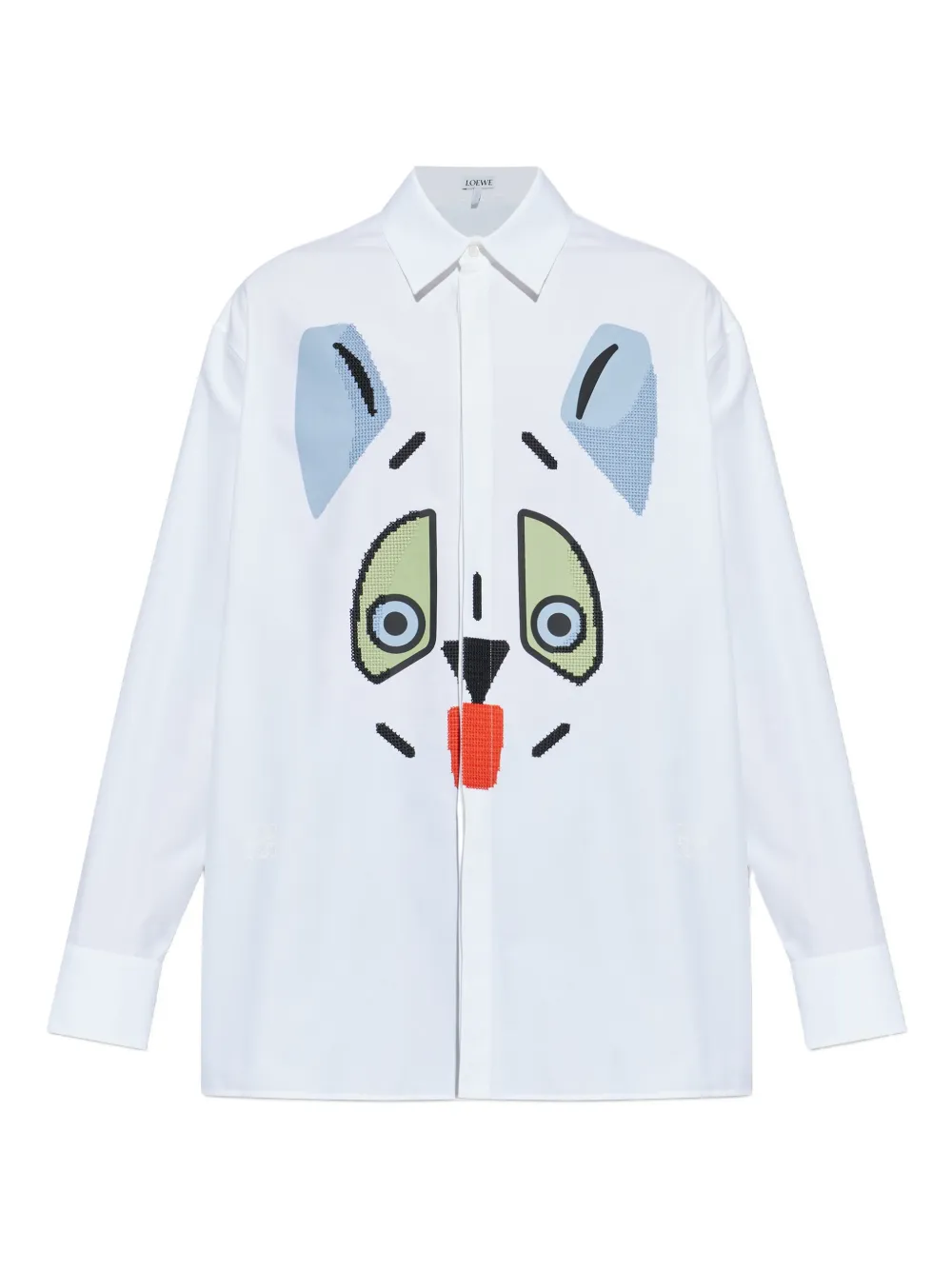 LOEWE camisa con detalles en colaboración con Louis Wain | blanco | Image 1