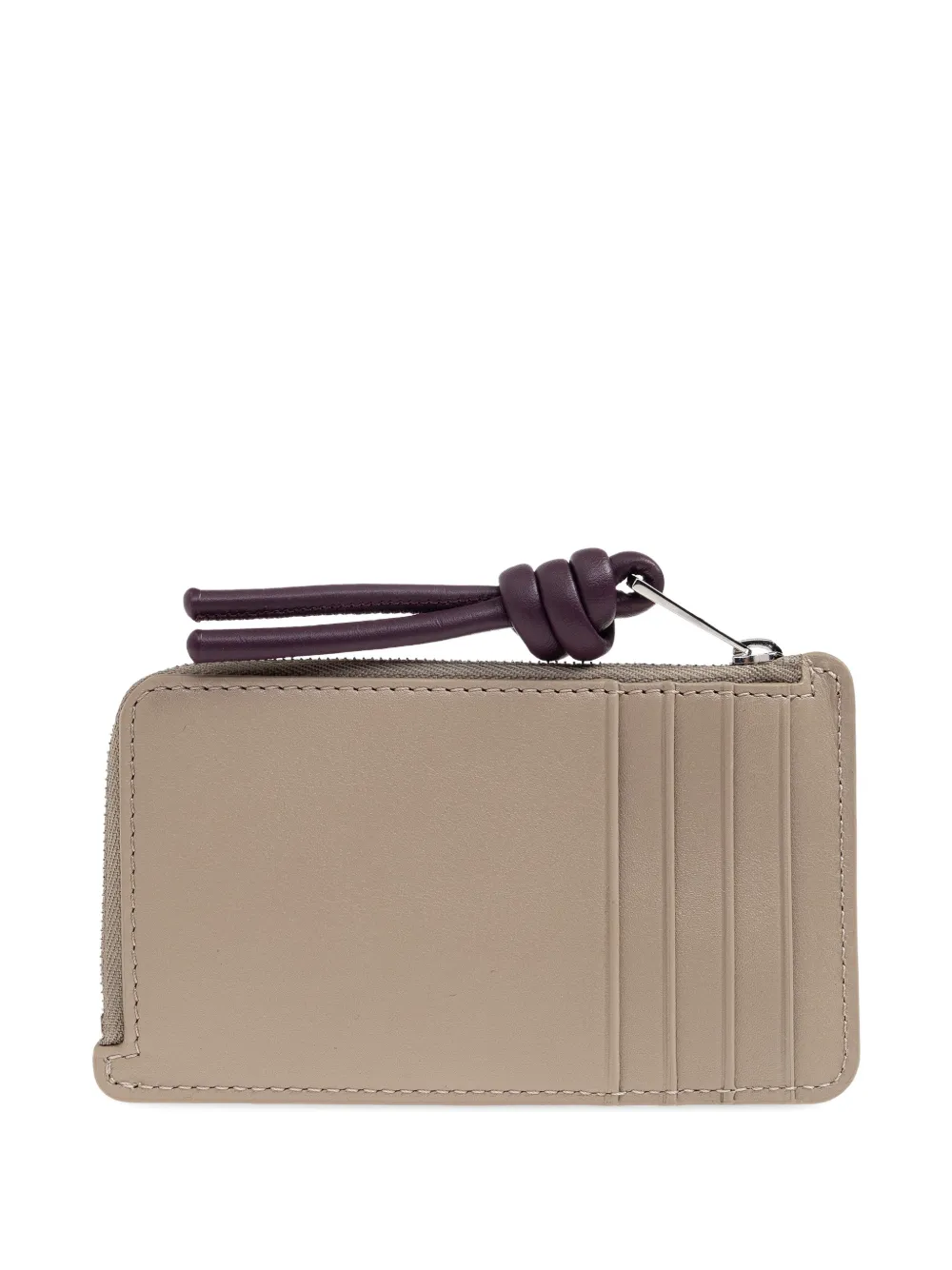 LOEWE zip-fastening knot-detail card holder - Beige