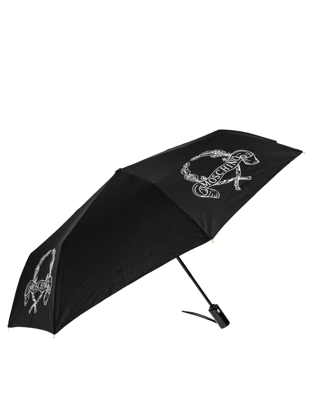 Moschino logo-motif umbrella - Zwart