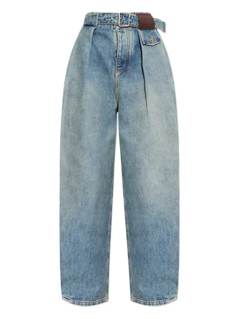 LOEWE jeans con pinzas y cinturón