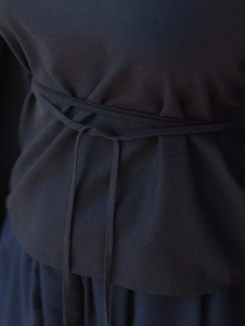 Baserange Apron Silk Maxi Dress In Black