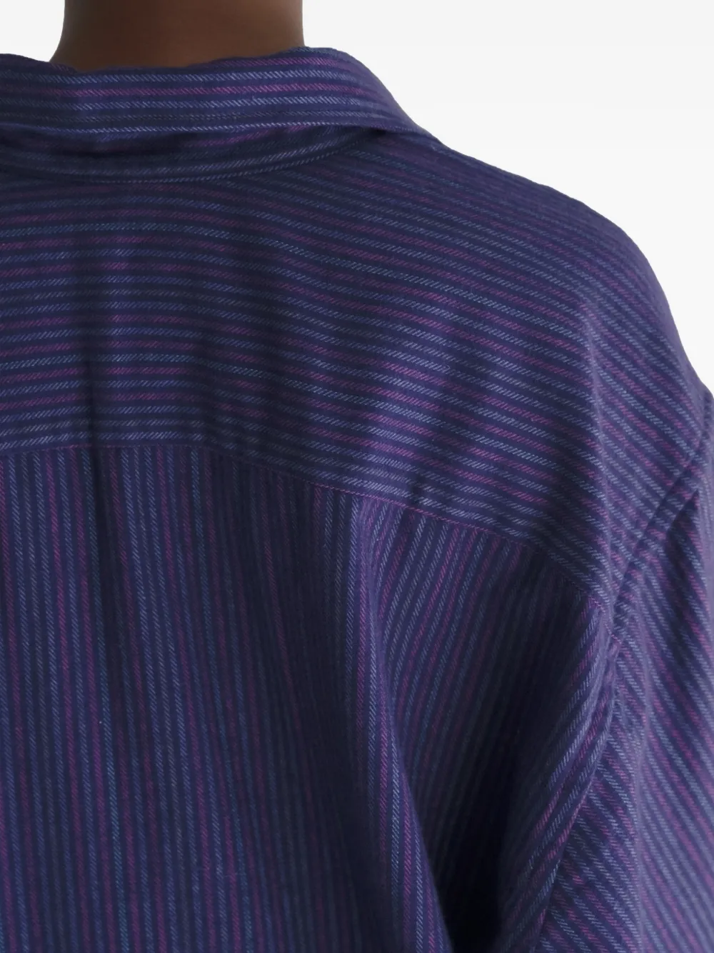 Baserange Claude Striped-pattern Shirt In Purple