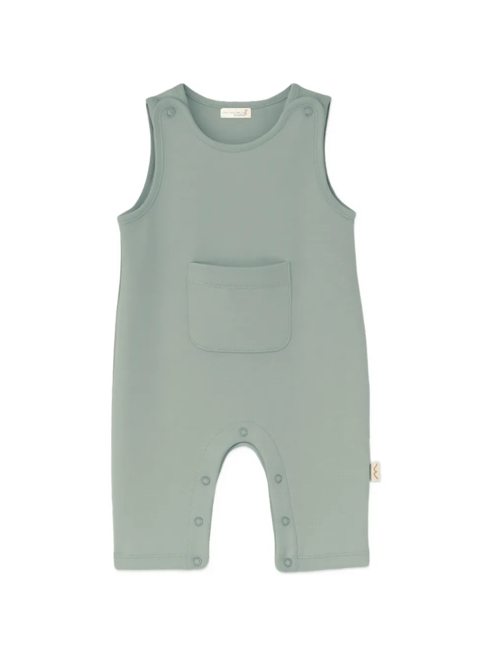 Mininio Babies' Patch-pocket Romper In Green