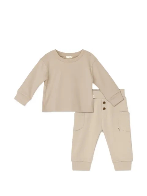 mininio ribbed-hem tracksuit set (set of two)