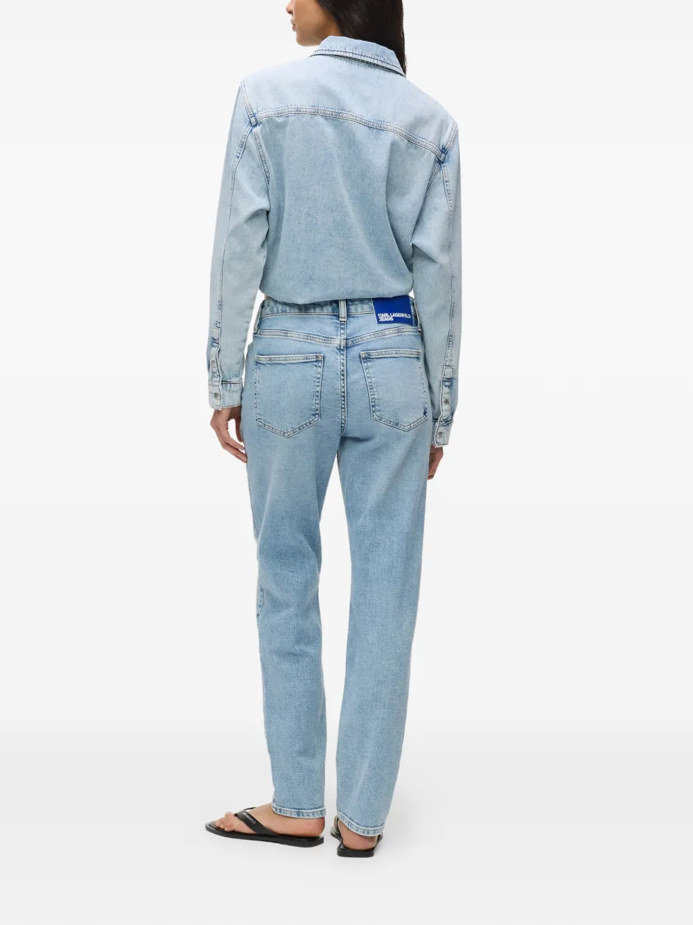 Karl Lagerfeld Jeans met logopatch Blauw