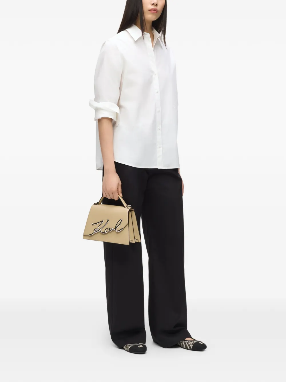  Karl Lagerfeld Classic-collar Shirt - White 