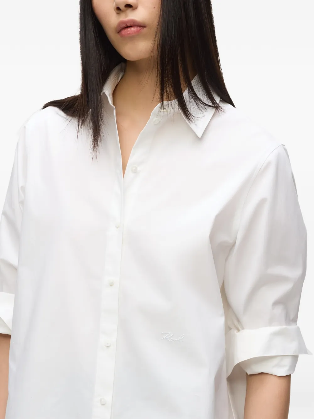 Karl Lagerfeld Slim-fit overhemd Wit