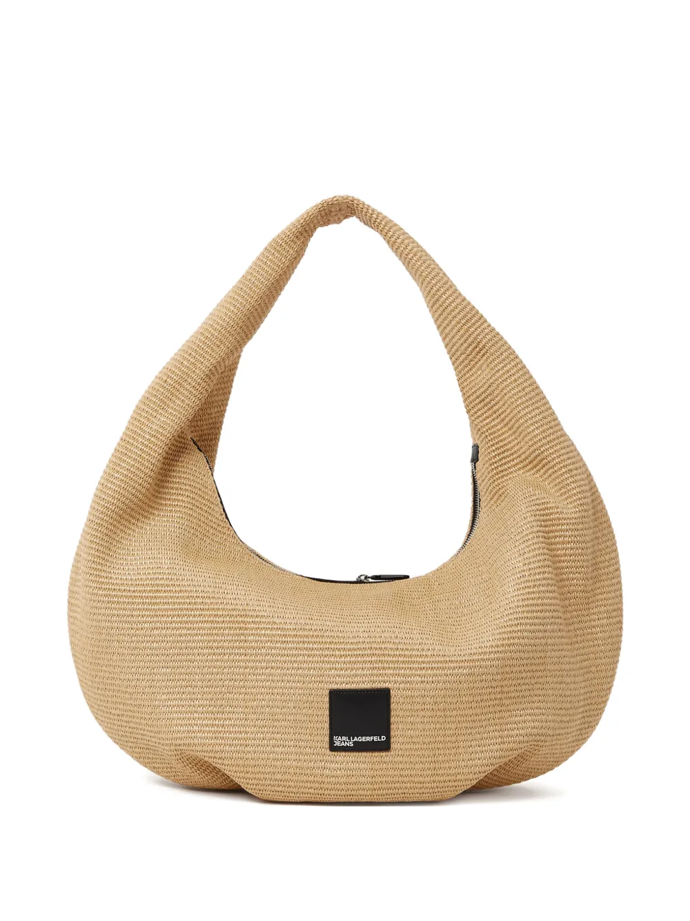 Karl Lagerfeld Jeans Borsa a spalla grande con applicazione logo - Toni neutri