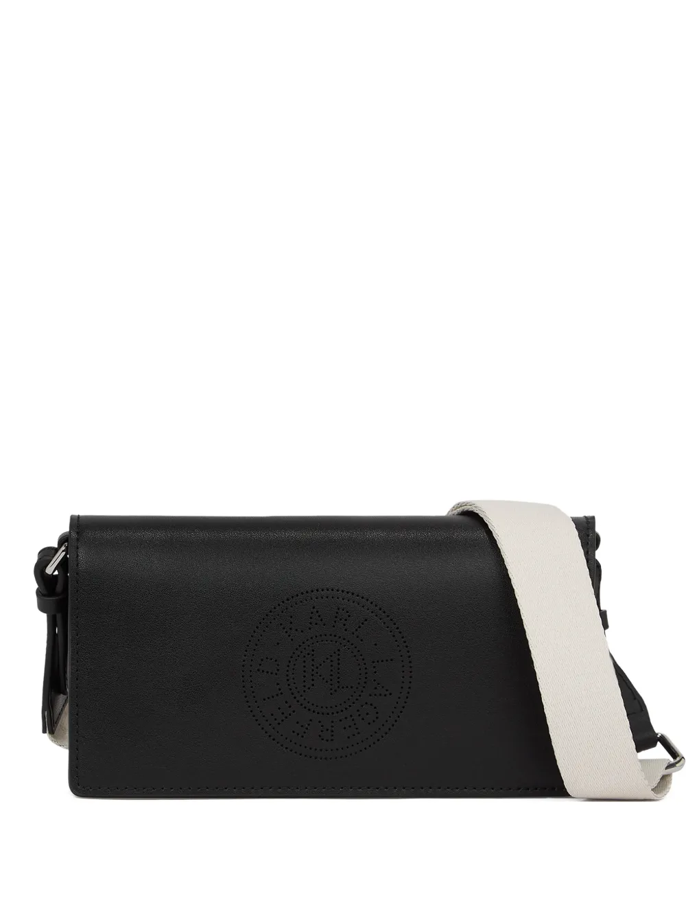 Karl Lagerfeld Borsa a tracolla K/Circle mini in pelle - Nero