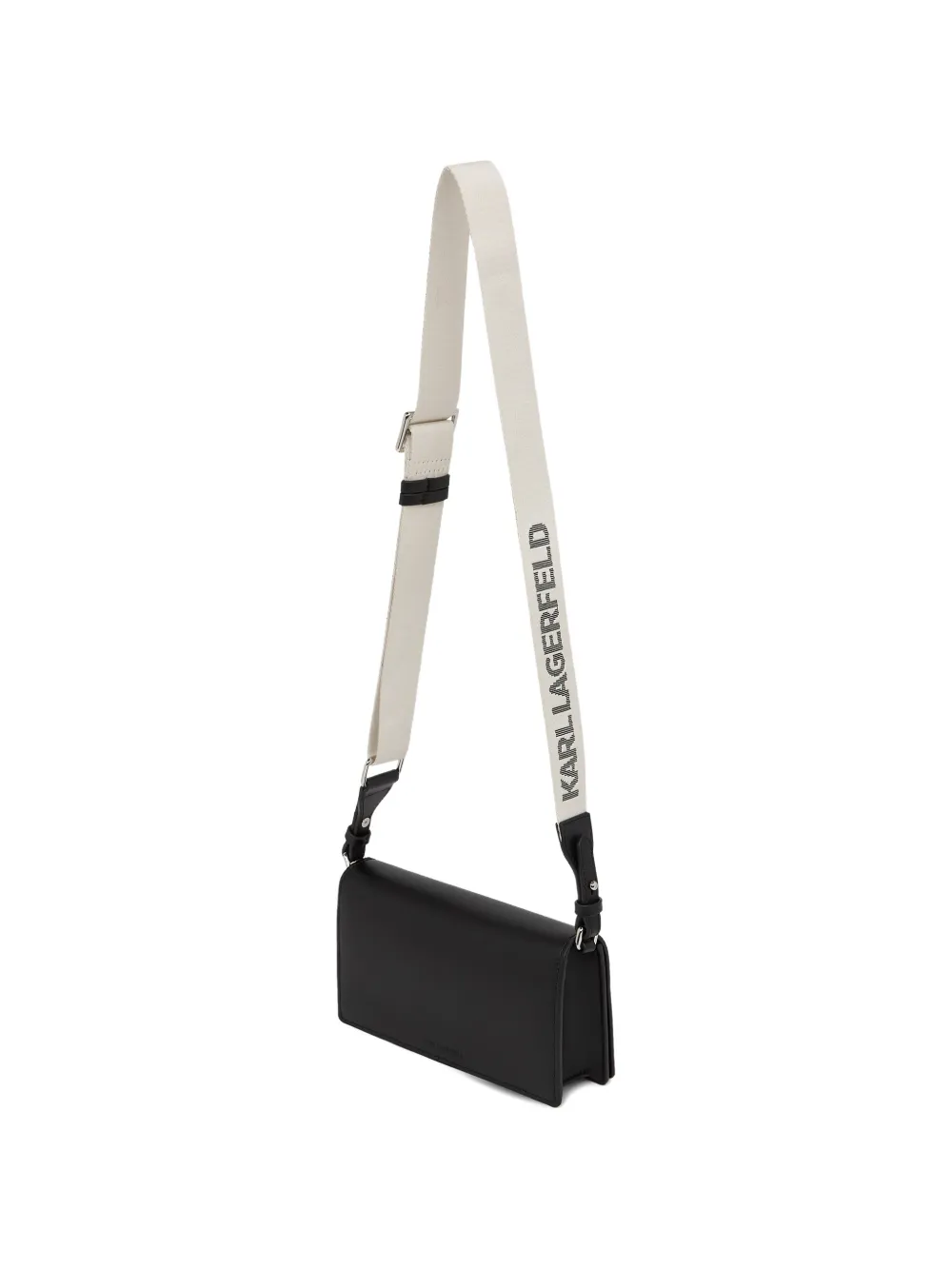 Karl Lagerfeld K Circle kleine leren crossbodytas Zwart