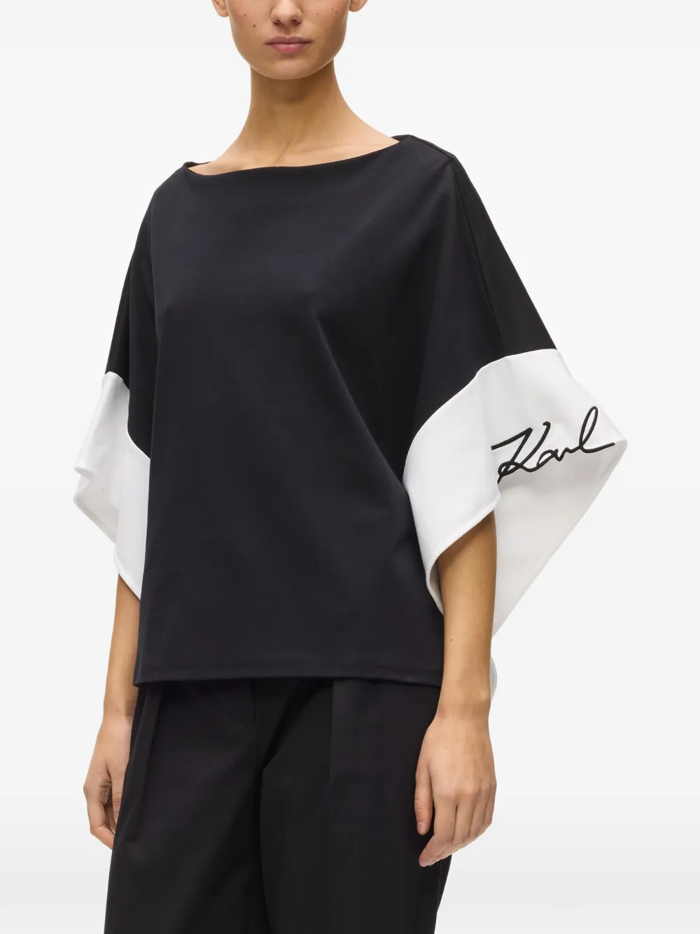 Karl Lagerfeld Top met kenmerkend detail Zwart