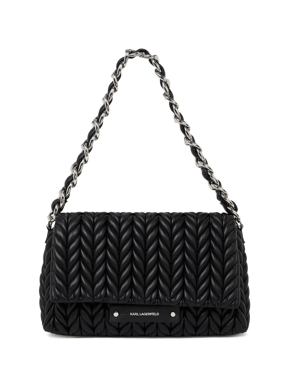 Karl Lagerfeld Borsa a spalla K/Weave media - Nero
