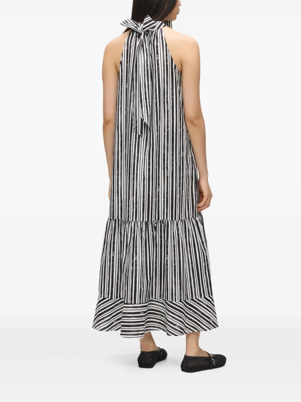 Karl Lagerfeld Gestreepte maxi-jurk Zwart