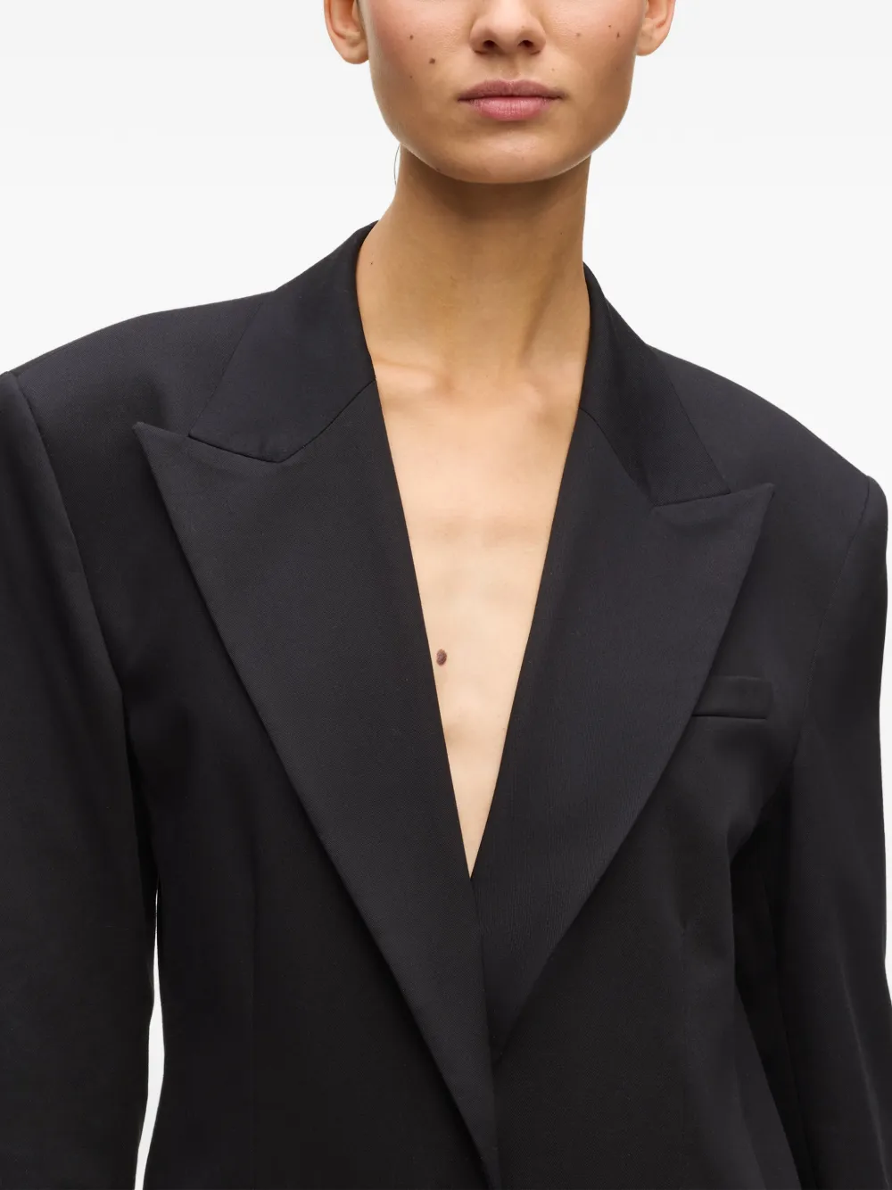Karl Lagerfeld x Amber Valletta blazer met enkele rij knopen Zwart