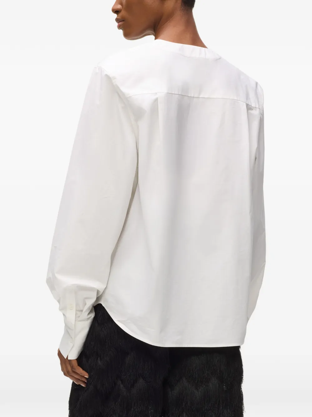 Karl Lagerfeld KL Studio blouse met V-hals Wit