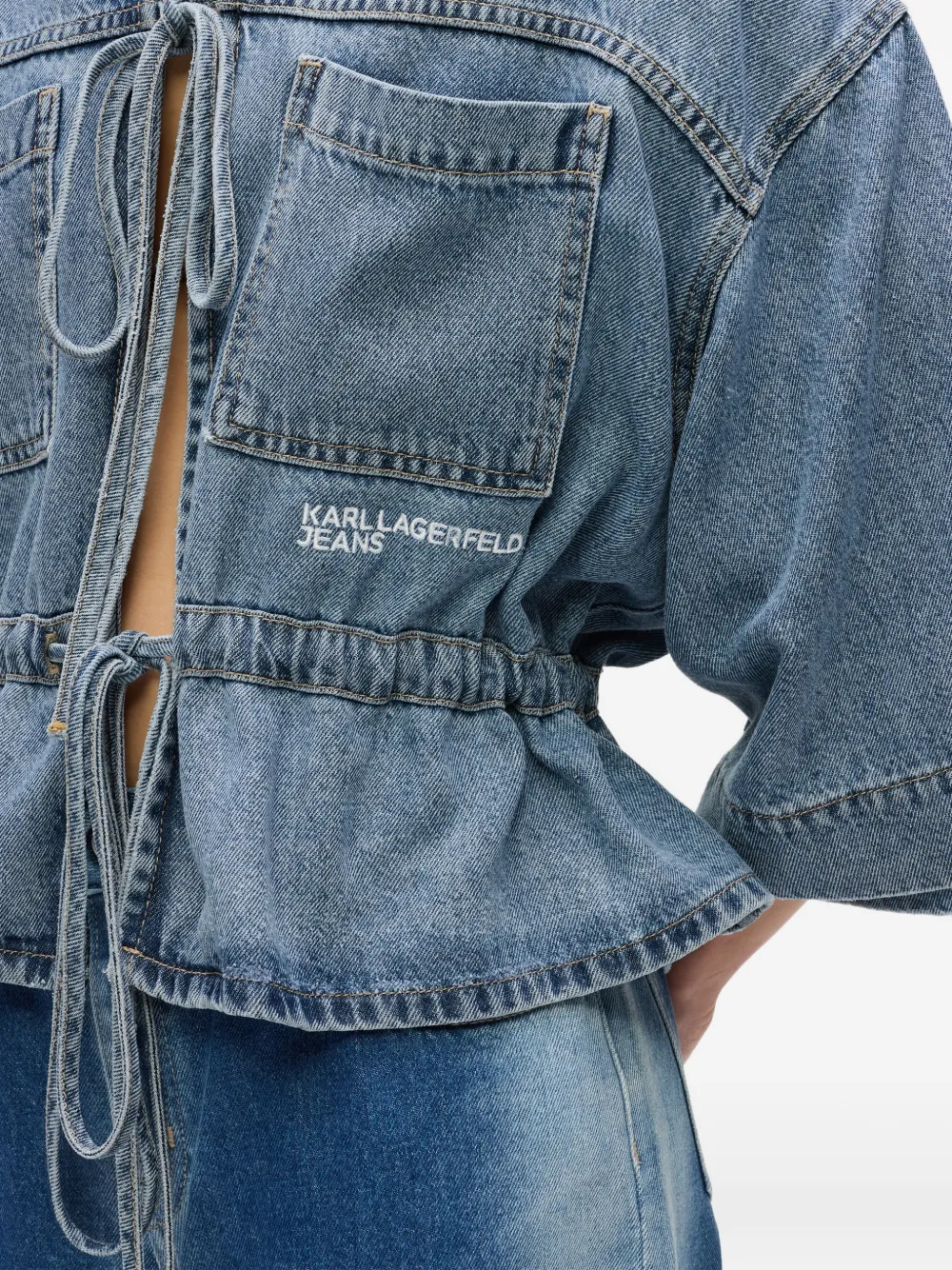 Karl Lagerfeld Jeans Gestrikte blouse Blauw
