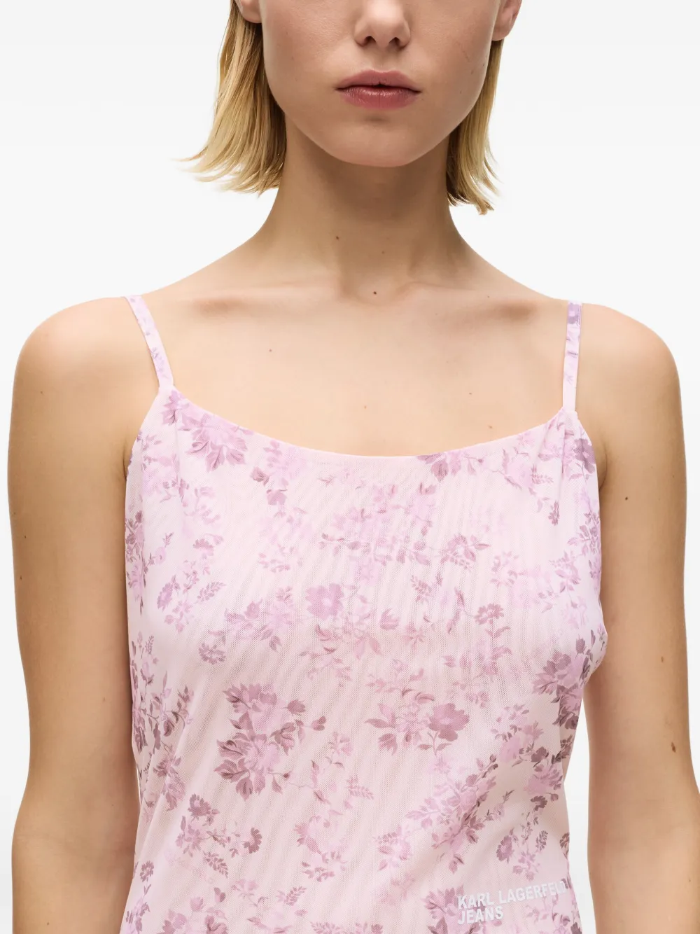 Flower-Print Mini Dress