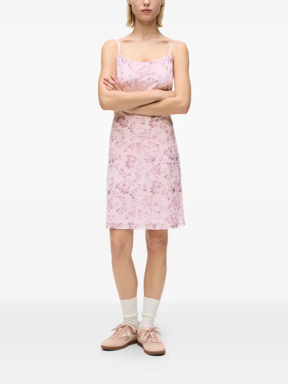 Flower-Print Mini Dress