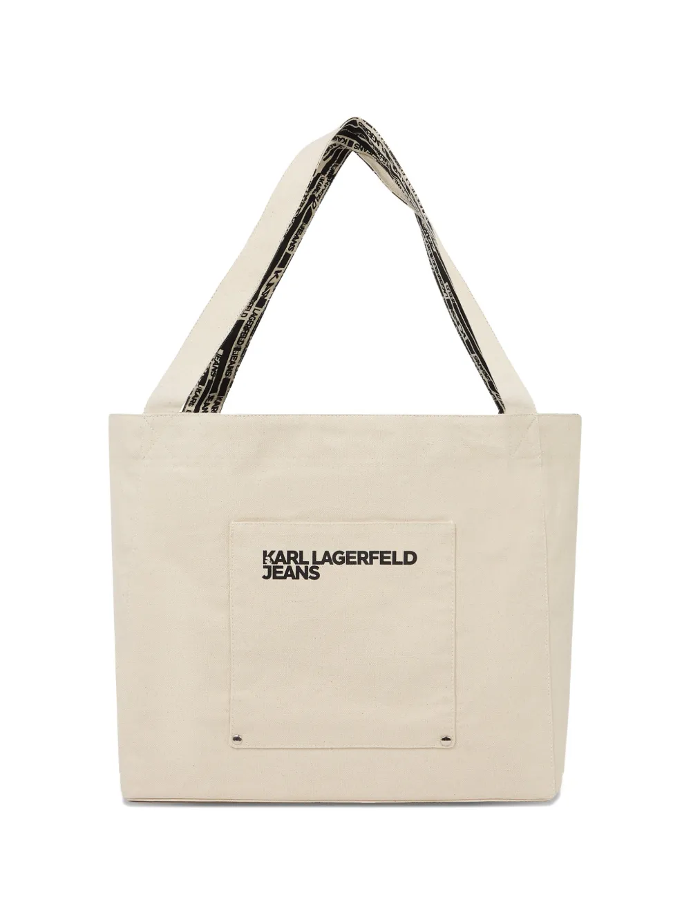 Karl Lagerfeld Jeans Omkeerbare schoudertas met all-over print Zwart