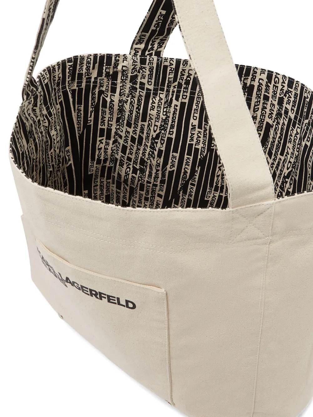 Karl Lagerfeld Jeans Omkeerbare schoudertas met all-over print Zwart