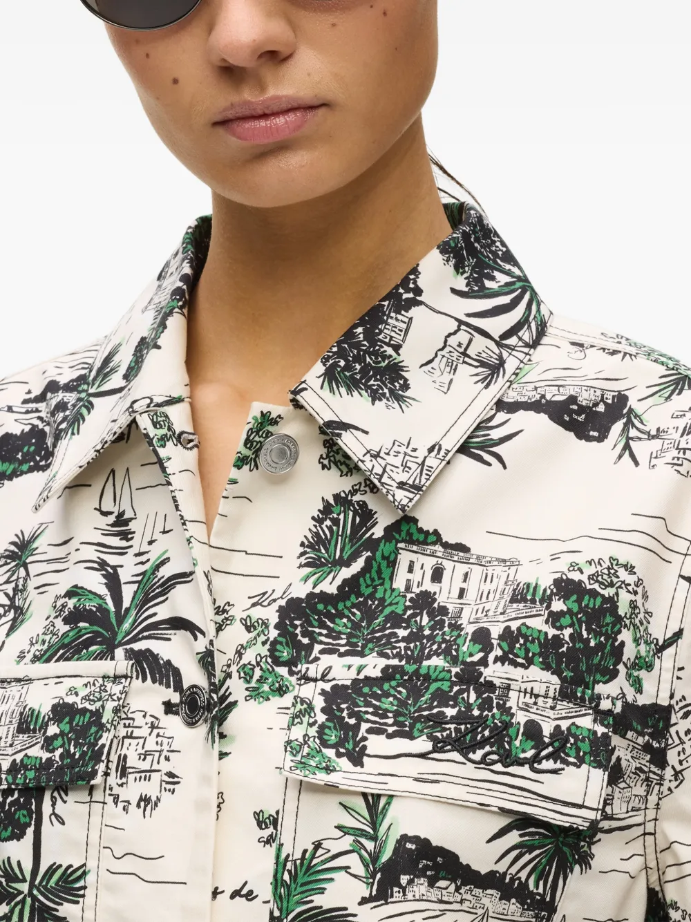 Karl Lagerfeld Jack met print Beige