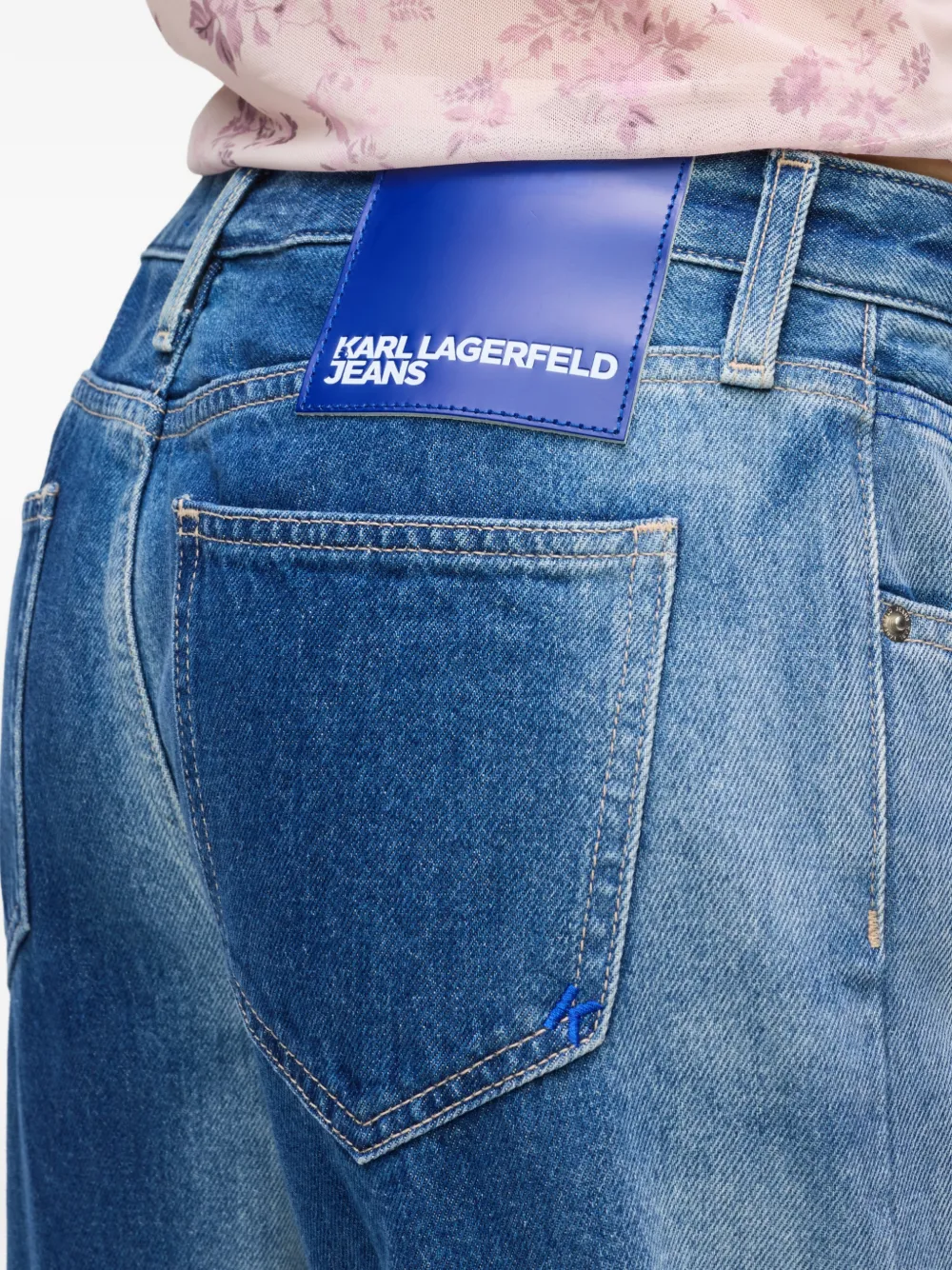 Karl Lagerfeld Jeans met ombré-effect Blauw