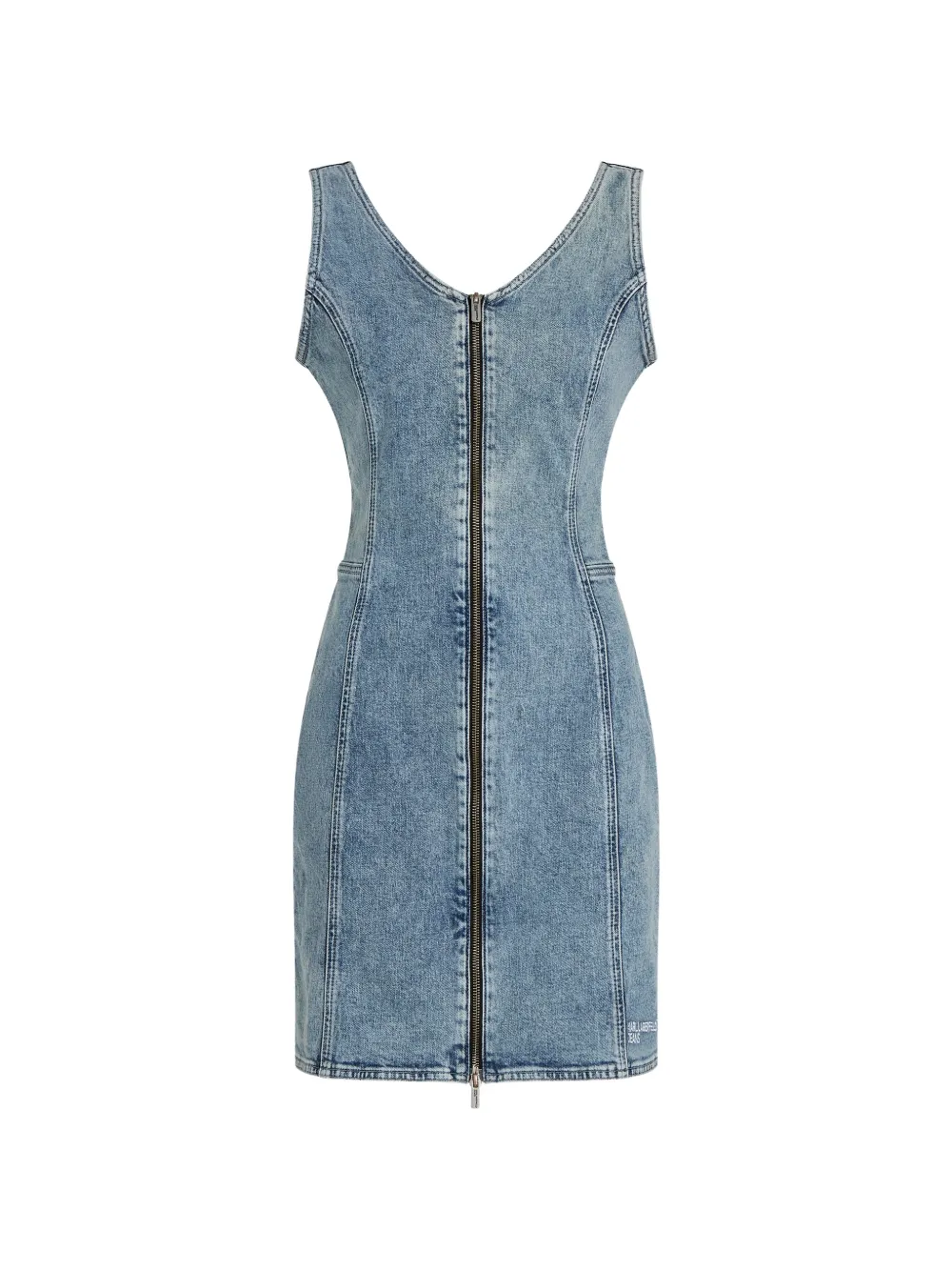 Karl Lagerfeld Jeans Abito corto con scollo a V - Blu