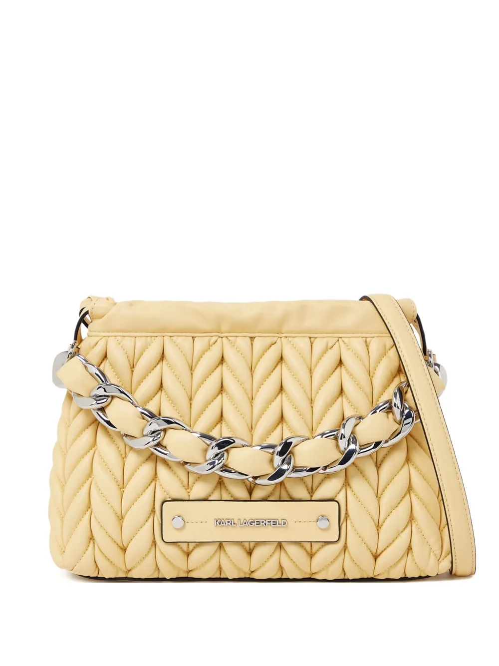 Karl Lagerfeld Borsa a tracolla K/Weave piccola - Giallo