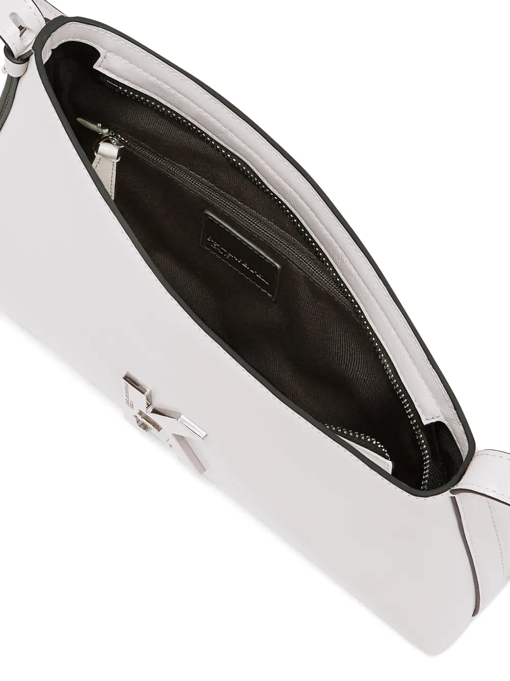 Karl Lagerfeld Jeans Geo leren schoudertas Wit