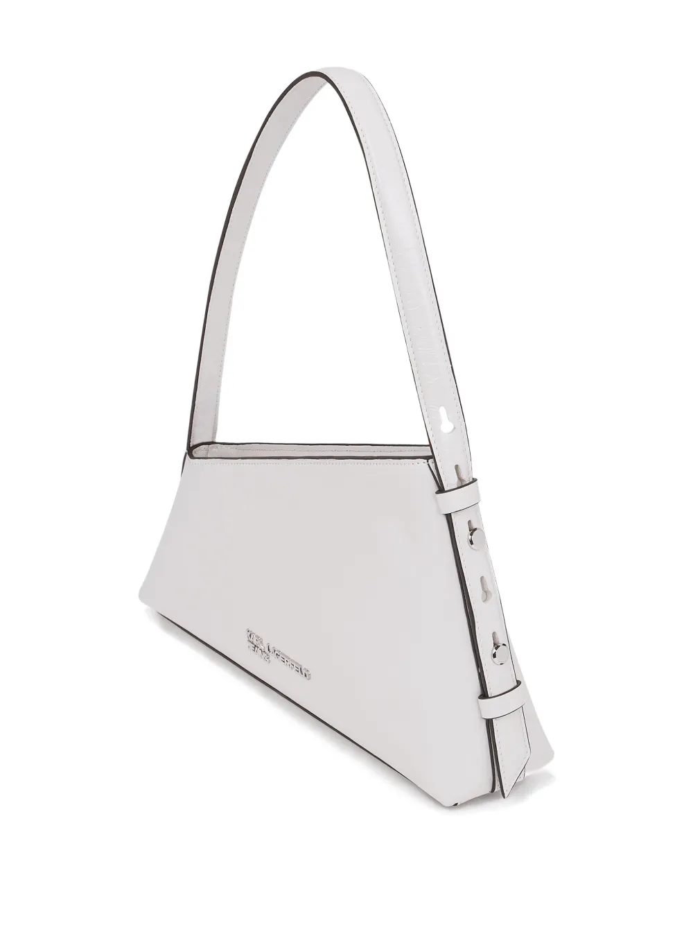 Karl Lagerfeld Jeans Geo Leather Shoulder Bag - White 